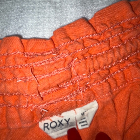 ROXY OCEANSIDE FLARED LINEN DRAWSTRING PANTS - Picture 4 of 4
